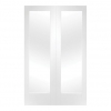 XL Joinery Internal White Primed Pattern 10 Door Pairs [Clear Glass] - view 1
