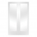 XL Joinery Internal White Primed Pattern 10 Door Pairs [Clear Glass] - view 1