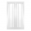XL Joinery Internal White Primed Worcester Doors Door Pairs [Clear Glass] - view 1