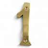 Traditional Polished Brass 100mm Numerals - view 2