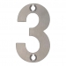 Zoo Satin Stainless Steel Face Fixing 50mm Numerals - view 4