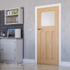 Deanta Internal Oak Cambridge Doors [Obscure Glass] - view 3