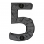Heritage Brass Cast Black Iron Face Fixing 76mm Numerals - view 6