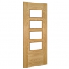 Deanta Internal Prefinished Oak Seville 4 Light Doors [Clear Glass] - view 2