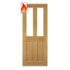 Deanta Internal Prefinished Oak Bury Pre-Finished FD30 Fire Doors [Clear Glass] - view 1