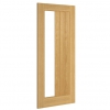 Deanta Internal Prefinished Oak Ely 1 Side Light Doors [Clear Glass] - view 2
