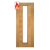 Deanta Internal Prefinished Oak Seville 1 Light Pre-Finished FD30 Fire Doors [Clear Glass] - view 1