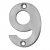 Eurospec Cast Satin Stainless Steel Face Fixing 50mm Numerals - view 10