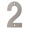Zoo Satin Stainless Steel Face Fixing 75mm Numerals - view 3