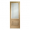 XL Joinery Internal Prefinished Oak Suffolk Original Pattern 10 Doors [Etched Glass] - view 1
