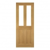 Deanta Internal Prefinished Oak Bury Doors [Clear Bevelled Glass] - view 1