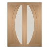 XL Joinery Internal Oak Salerno Door Pairs [Clear Glass] - view 1