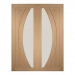 XL Joinery Internal Oak Salerno Door Pairs [Clear Glass] - view 1
