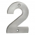 Eurospec Cast Satin Stainless Steel Face Fixing 100mm Numerals - view 3