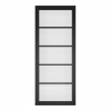 Deanta Internal Prefinished Black Shoreditch Doors [Clear Glass] - view 2