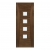 Deanta Internal Walnut Pamplona Pre-Finished FD30 Fire Doors [Clear Glass] - view 1