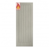 LPD Internal Prefinished Light Grey Laminate Cottage FD30 Fire Doors - view 1