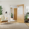 Deanta Internal Oak Ely 1 Half Light Doors [Etched Glass] - view 3