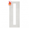 Deanta Internal White Primed Seville FD30 Fire Doors [Clear Glass] - view 1