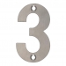 Zoo Satin Stainless Steel Face Fixing 75mm Numerals - view 4