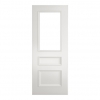 Deanta Internal White Primed Windsor Doors [Clear Bevelled Glass] - view 1