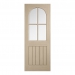 LPD Internal Prefinished Blonde Oak Mexicano Arch Panel 4 Light Doors [Clear Bevelled Glass] - view 1