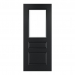 Deanta Internal Prefinished Black Windsor Doors [Bevelled Glass] - view 1