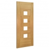 Deanta Internal Prefinished Oak Pamplona Doors [Clear Glass] - view 2