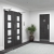 Deanta Internal Dark Grey Ash Flush Panel FD30 Pre-Finished Fire Doors - view 3