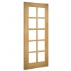 Deanta Internal Unfinished Oak Bristol Doors [Clear Bevelled Glass] - view 2
