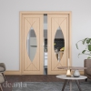 Deanta Internal Prefinished Oak Amalfi Doors [Clear Glass] - view 3
