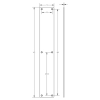 JMB82 : 475 x 75 x 1.0mm : Matt Black : Jedo Nero Radiused Finger Plate - view 2