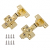 105 Degree Satin Brass Sprung Soft Close Concealed Cabinet Hinges - view 2