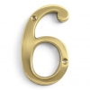 Traditional Polished Brass 100mm Numerals - view 7