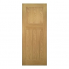 Deanta Internal Unfinished Oak Cambridge Doors - view 1