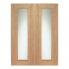 XL Joinery Internal Oak Palermo Door Pairs [Clear Glass] - view 1
