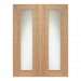 XL Joinery Internal Oak Palermo Door Pairs [Clear Glass] - view 1