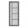 Deanta Internal Prefinished Black Brixton Doors [Clear Glass] - view 1