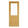Deanta Internal Oak Ely 1 Half Light Doors [Etched Glass] - view 1