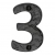 Heritage Brass Cast Black Iron Face Fixing 76mm Numerals - view 4