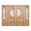 LPD External Unfinished Oak Empress Raised Moulding Doors [Zinc Clear Bevelled Double Glazed] - view 2
