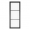 Deanta Internal Prefinished Black Camden Doors [Clear Glass] - view 2
