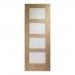 XL Joinery Internal Oak Shaker 4 Light Doors [Obscure Glass] - view 1