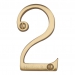 Heritage Brass C1560 Polished Brass Face Fixing 76mm Numerals - view 3