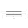 JMB8 : 425 x 19mm : Matt Black : Jedo Nero Mitred Knurled Bolt Fix Pull Handle - view 2