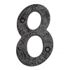 Heritage Brass Cast Black Iron Face Fixing 102mm Numerals - view 9