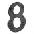 Heritage Brass Cast Black Iron Face Fixing 102mm Numerals - view 9