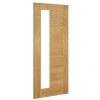 Deanta Internal Prefinished Oak Seville 1SL Doors [Clear Glass] - view 1