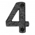 Heritage Brass Cast Black Iron Face Fixing 76mm Numerals - view 5