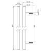 JMB219B : 400 x 19mm : Matt Black : Jedo Nero Guardsman Bolt Fix Pull Handle - view 2